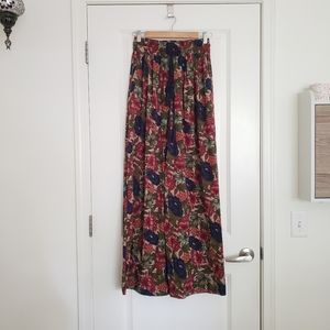 Zara Flowy Floral Wideleg Pants